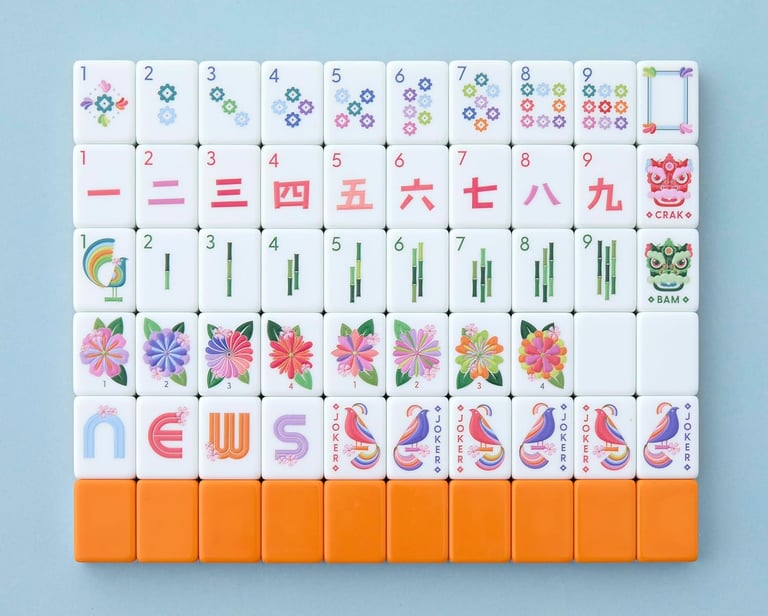 beautiful mahjong tiles