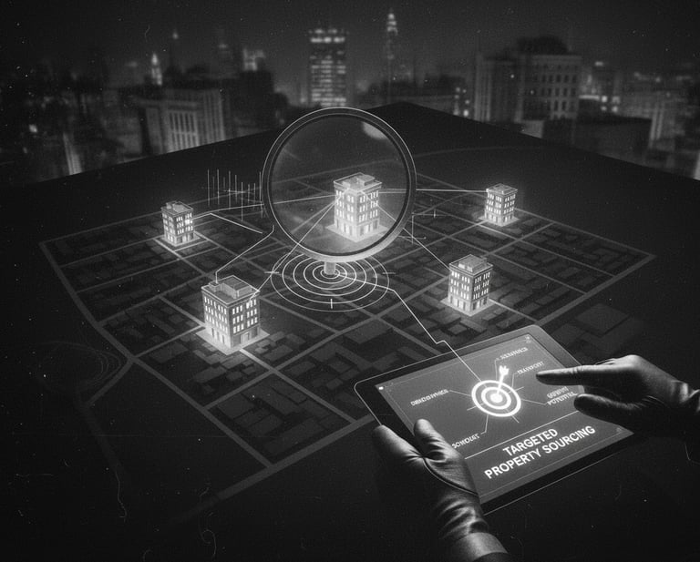 A person conducting a targeted property search