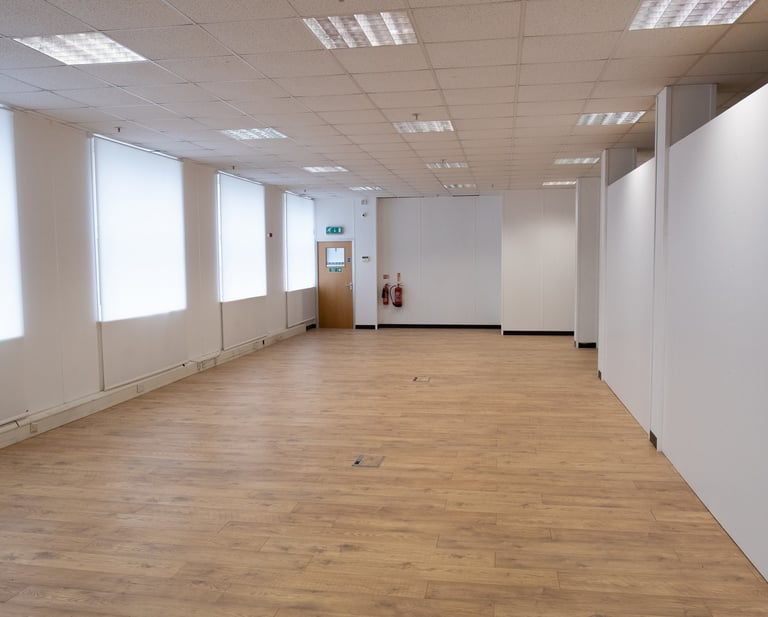 The modern and sleek White Room at Atlas Studios