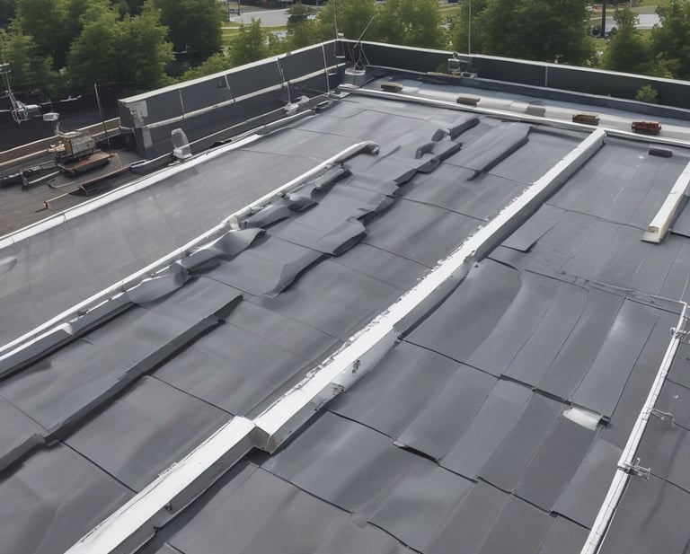 TPO roofing installation for commercial building in Waukegan