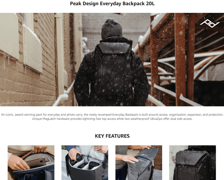 comfortable Peak Design waterproof best travel backpacks, 