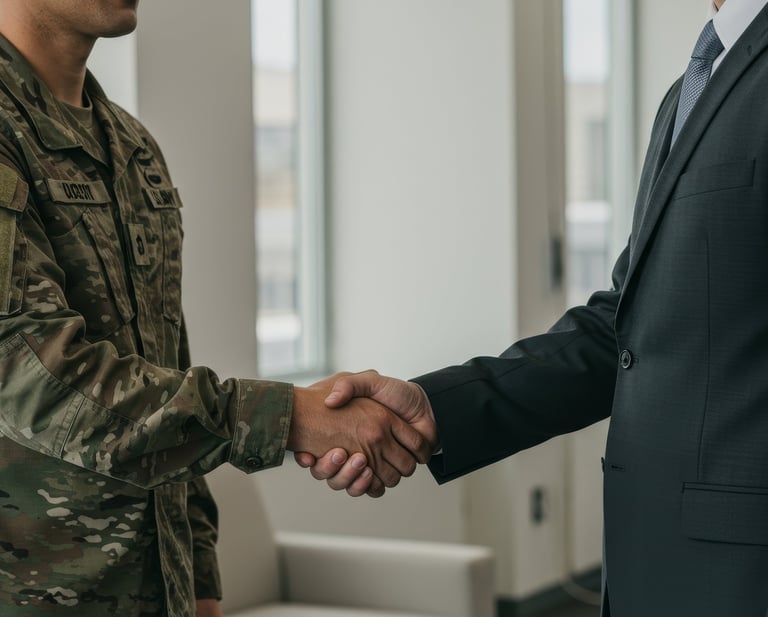 Soldier, Suit, Business, Deal, Transition, Veteran