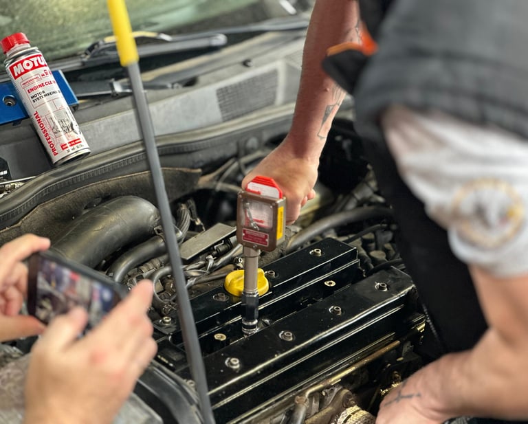 Дијагностика мотор мерење компресија притисок масло сервис во Скопје