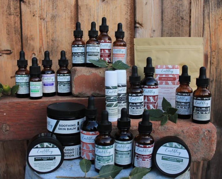 a variety of skin care products on a table