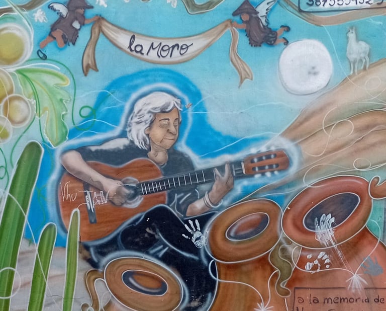 Foto de Un Bello y Colorido Mural Dándole Vida a una Pared.