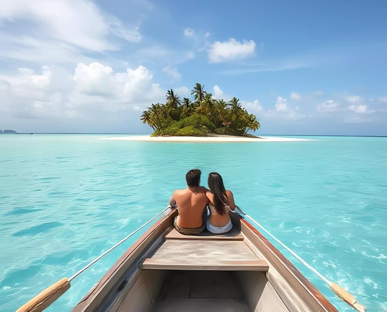 couple on lakshadweep boat