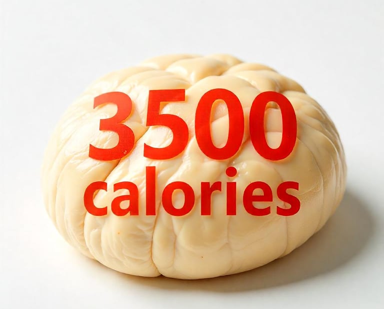 1 pound of body fat showing 3500 calories