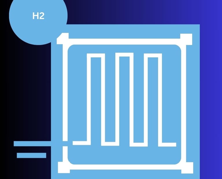 Image depicting hydrogen fuel cell: uses hydrogen to generate electricity