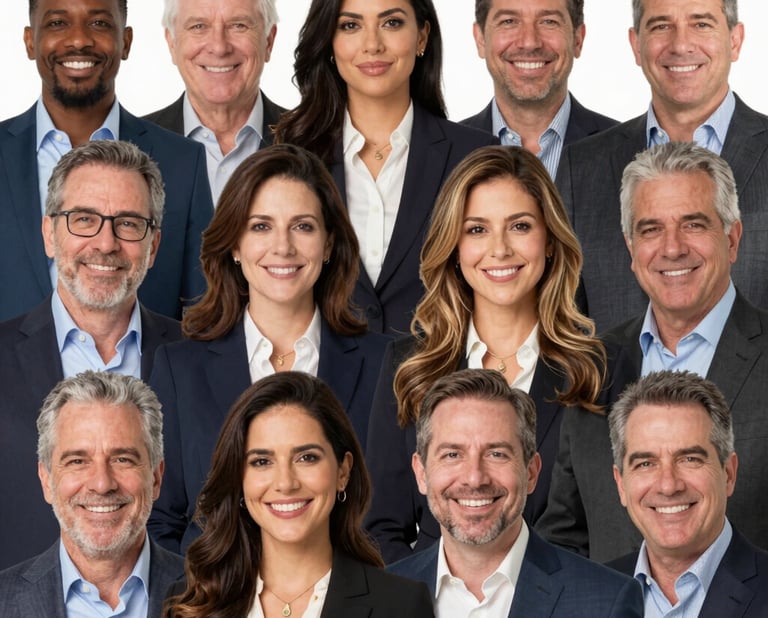 A close-up of hands typing on a keyboard with digital AI icons floating above.