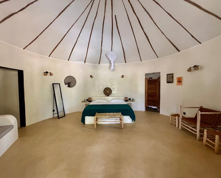 Suite junior du boutique hôtel Maison Fimela situé dans le Sine Saloum