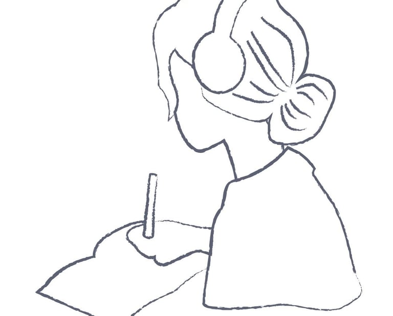 Online therapist taking notes