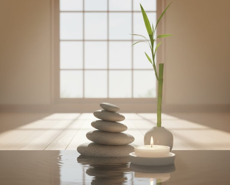 Ambiente de paz, equilibrio, y bien estar interior