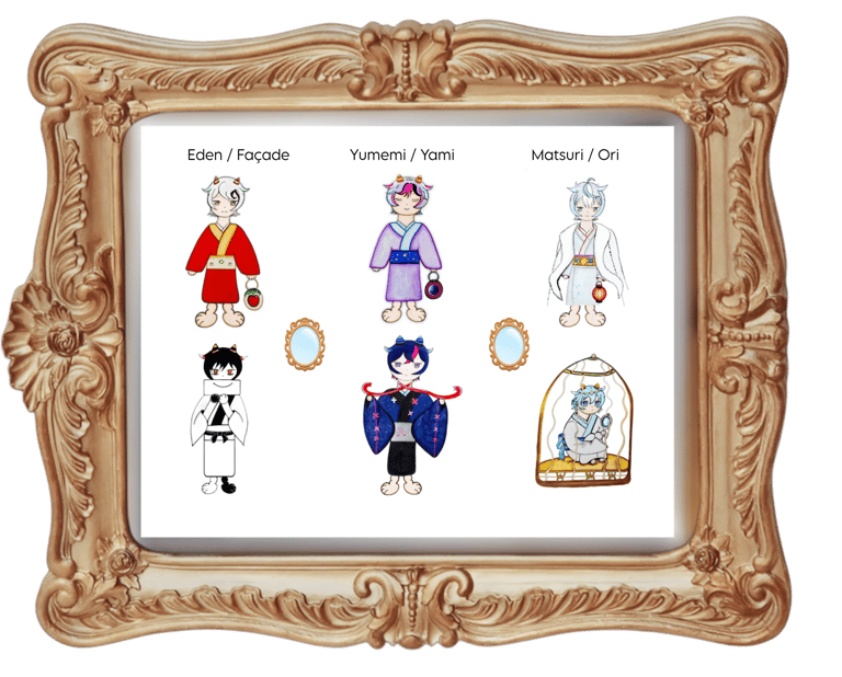 Mirrored counterparts illustration