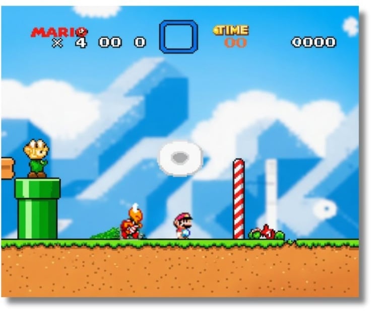  Mario no final da fase 