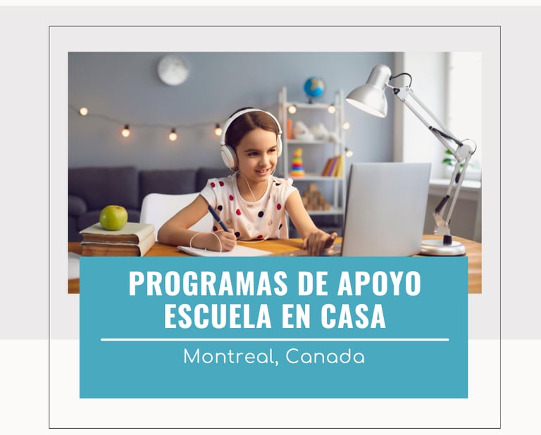 Niña estudiando en casa_ programas de paoyo montreal Canada