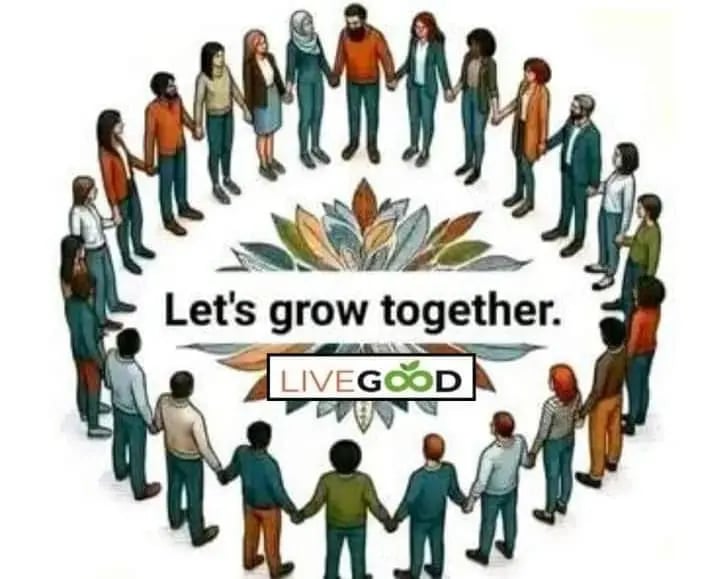 a group of people holding hands in a circle