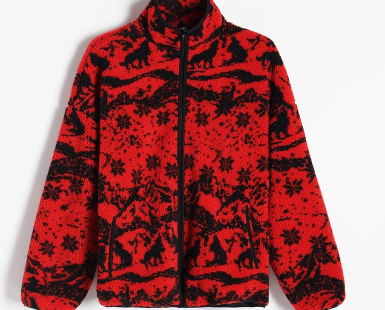 polar φούτερ ζακέτα με ολική εκτύπωση