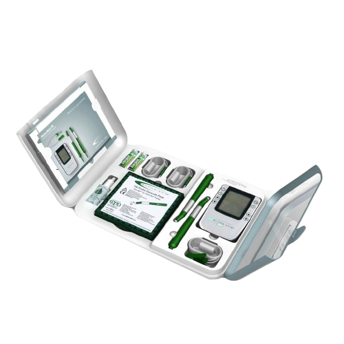 Alpha-Stim® device inside box.