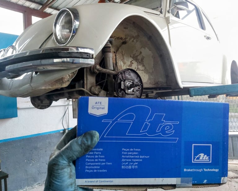 Поправка и реставрација на подвозје и кочници VW Buba олдтајмер – Tuning Garage Up Скопје