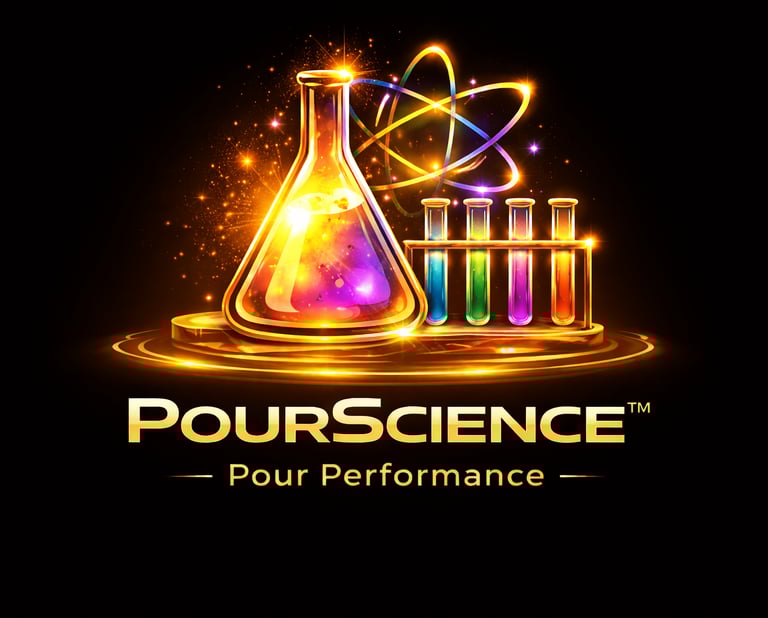 Pour Science hero visual showing the performance layer used to improve brand visibility