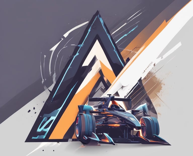 A dynamic collage showing sim racing influencers streaming, gaming setups, and brand logos.