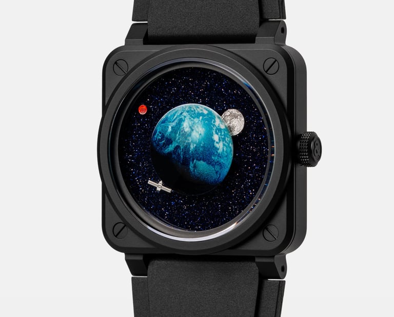 Space-inspired Bell & Ross BR-03 Astro watch with celestial dial.