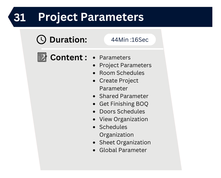 Revit Project Parameters