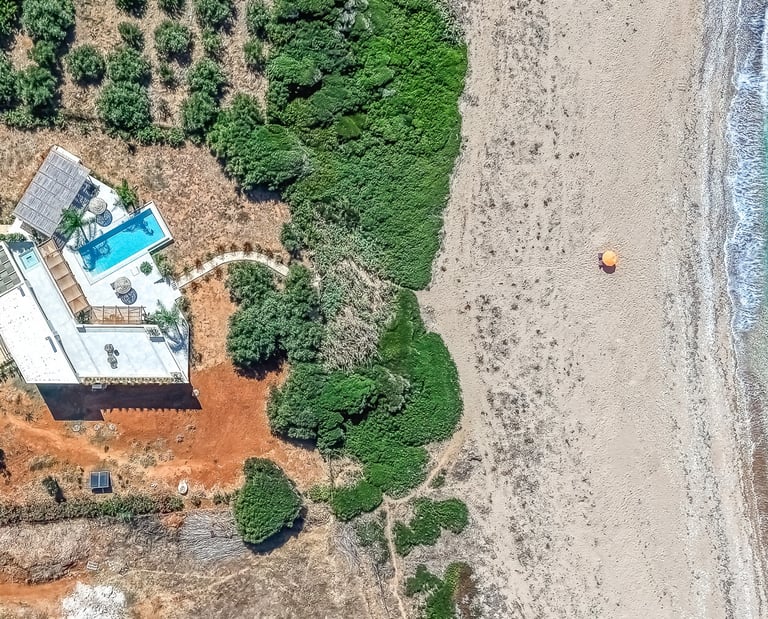 Aerial photoshoot of luxury villa in Kiparissia, Messinia