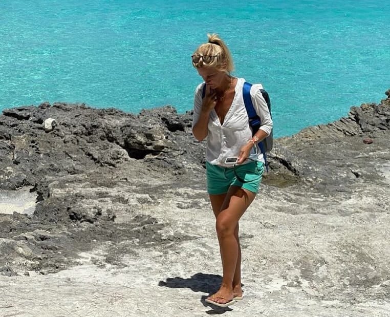 Bahamas Fixer Sarah Hamilton scouting film location in the Bahamas
