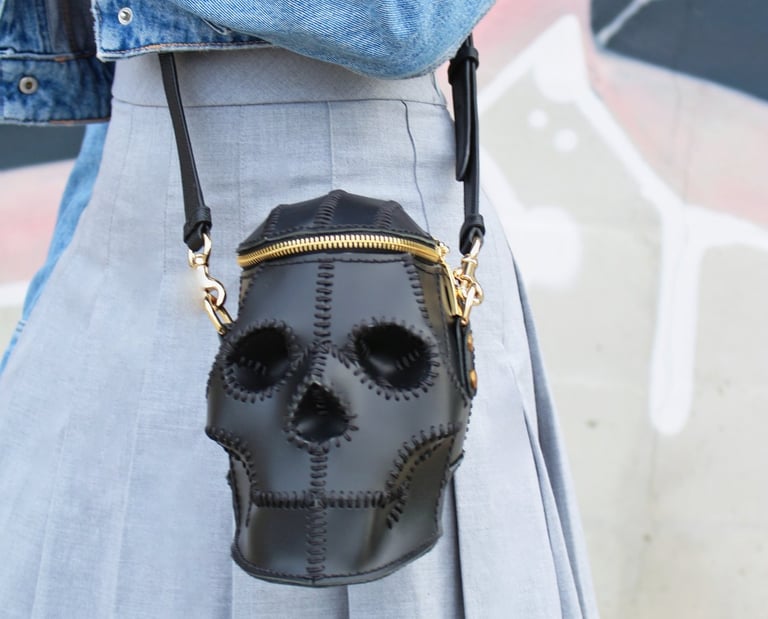 skull cross body bag