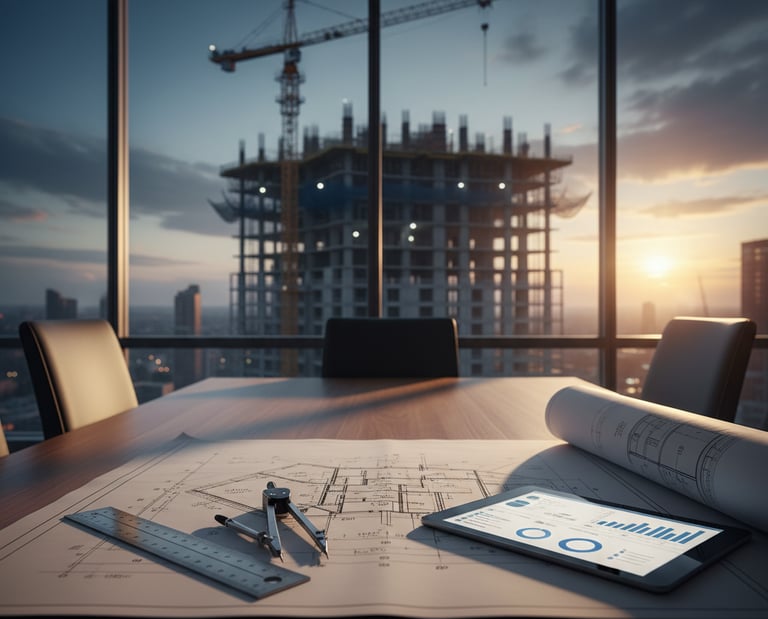 Team meeting providing owner’s representative services for a construction project.