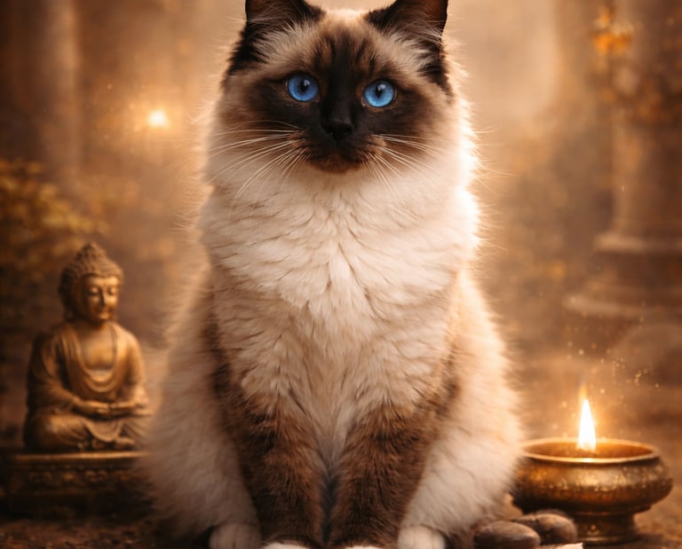 Sacré de Birmanie Seal Point - Légende