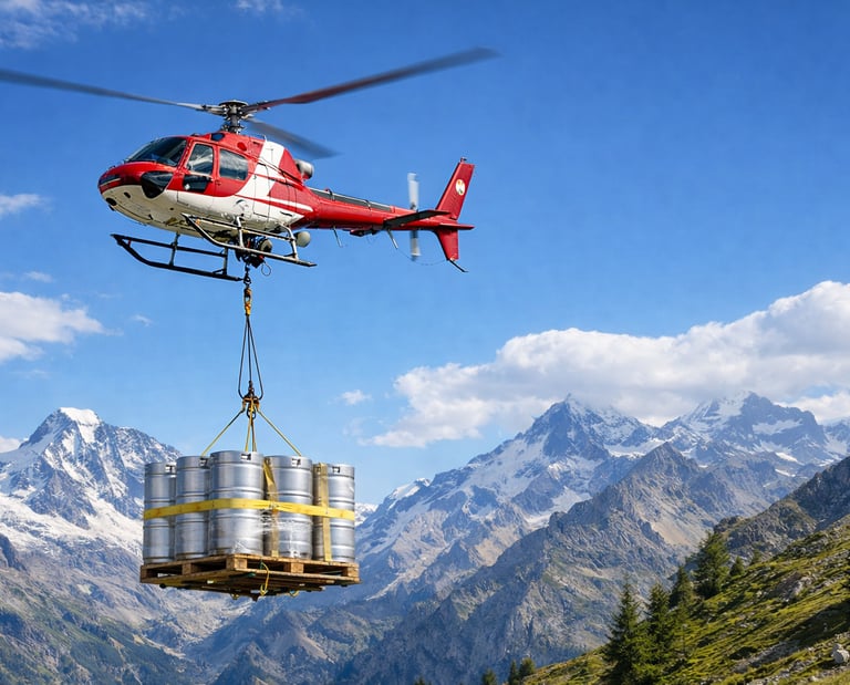 Livraison par hélicoptère