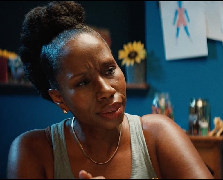 Still of Tracie Frank in the movie, "The Angry Black Girl and Her Monster" on Hulu