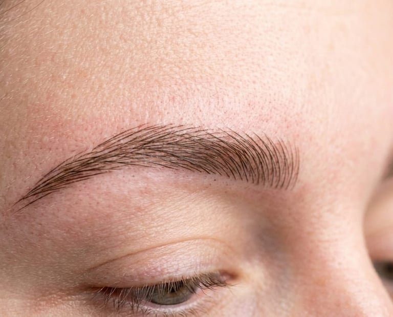 Microblading resultaat van PMU & Lashes By Saranya