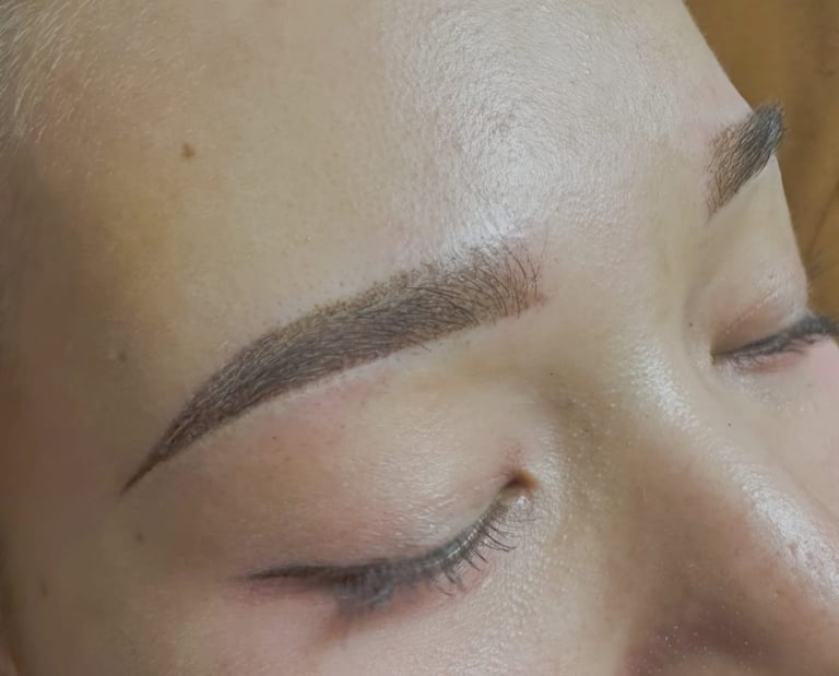 Shading Brows behandeling door PMU & Lashes By Saranya