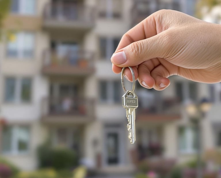 a person holding a set of keys