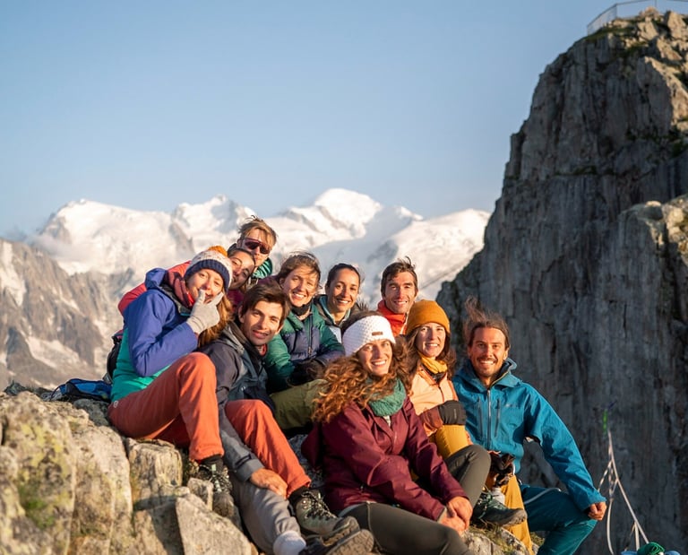 Sortie highline au Brévent de l'association