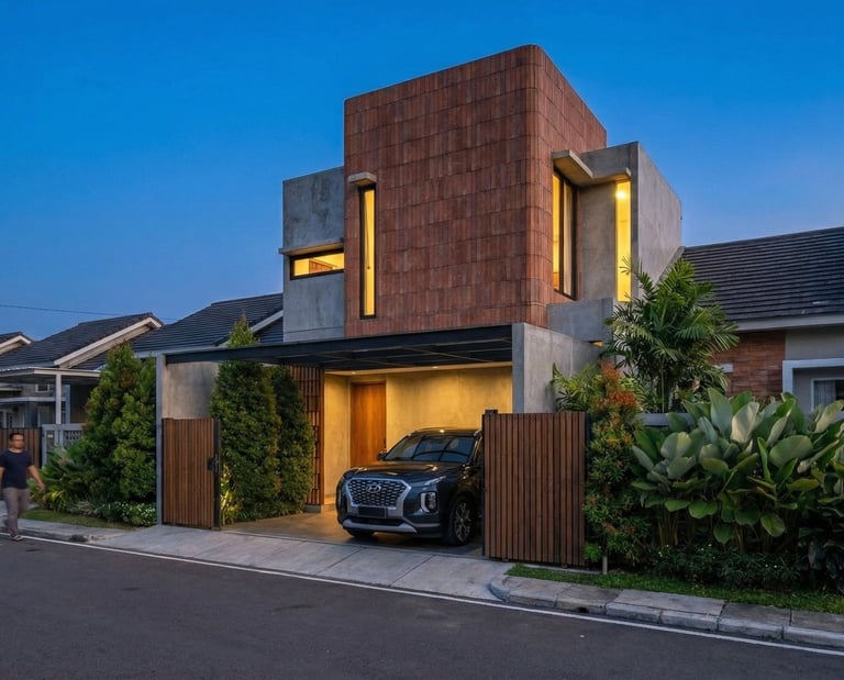 Rumah industrial tropis milik bapak G dikerjakan oleh Ruang Atria