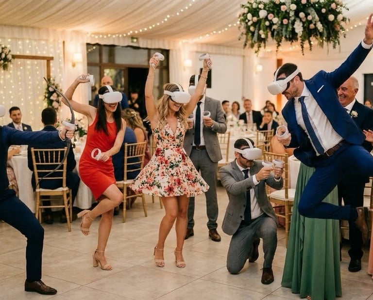 Animacion en boda con realidad virtual