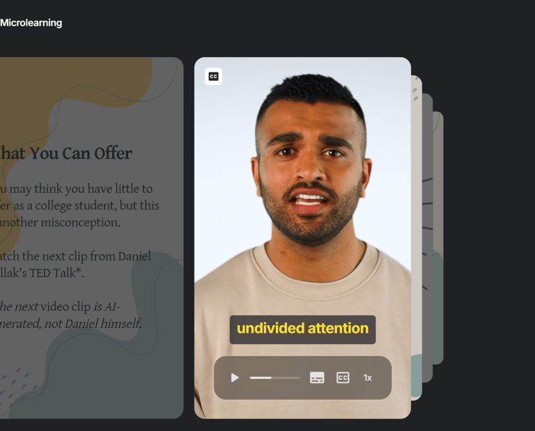 Card interaction of man talking video clip