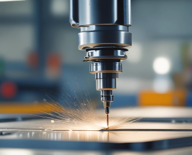 A person appears to be working with a mold, possibly creating a resin and wood table or countertop. The image prominently features blue swirling resin being poured and shaped within a wooden frame. Various tools and equipment are present in the background, indicating a workshop setting.