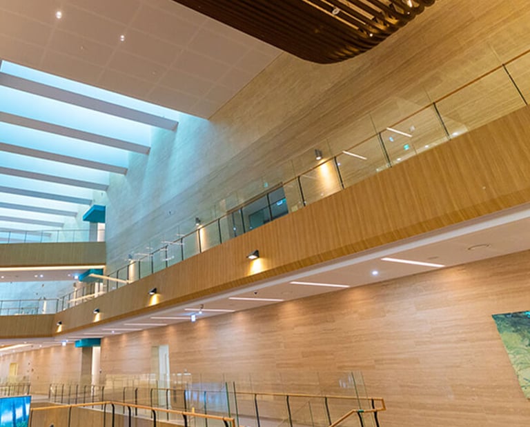 Ospedale EWHA in Corea, piastrelle di travertino romano