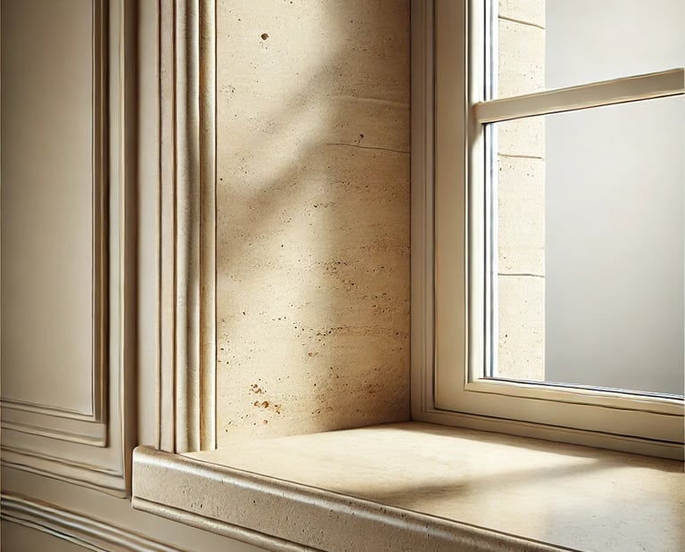 Travertine window sill