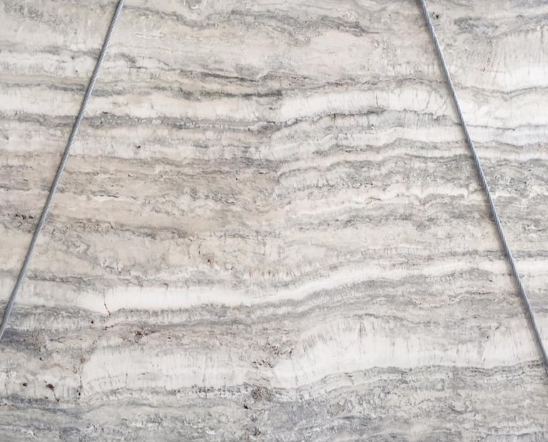 Silver Vein Cut Travertine Slab