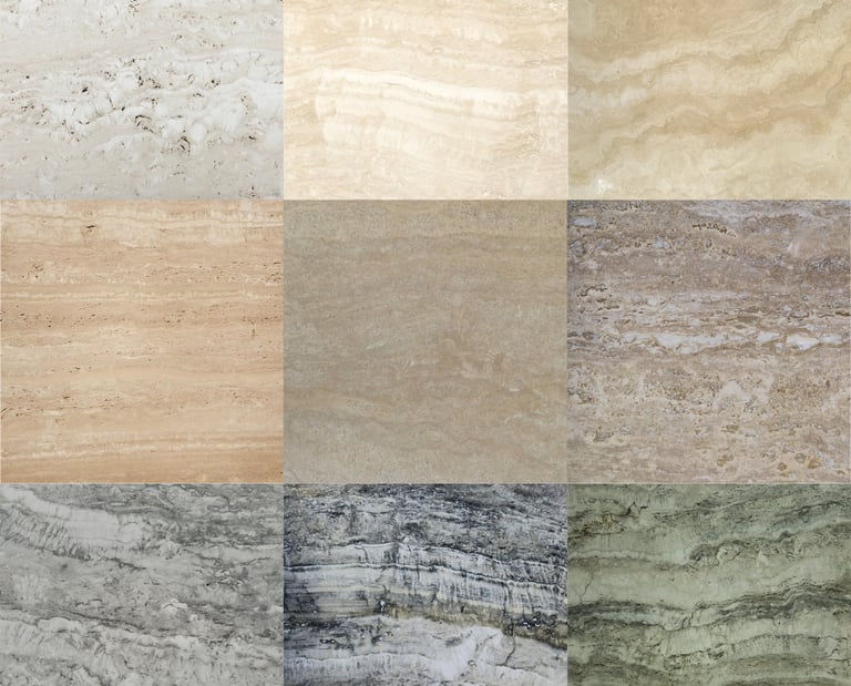 colors of Travertine tiles for walls