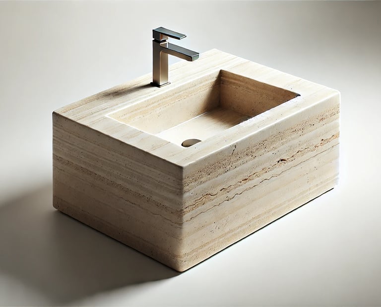 travertine sink