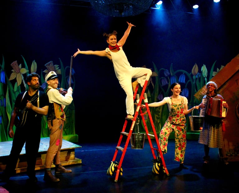 Cast photo from 'Roger McGough's Money-Go-Round' (Assembly Ballroom August 2024)