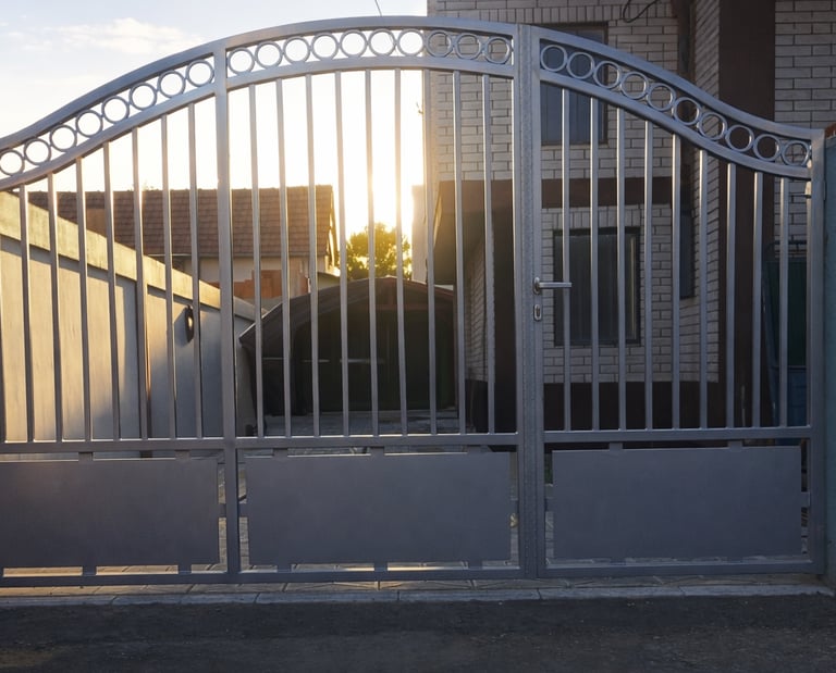 dvokrilna metalna kapija po meri za porodičnu kuću