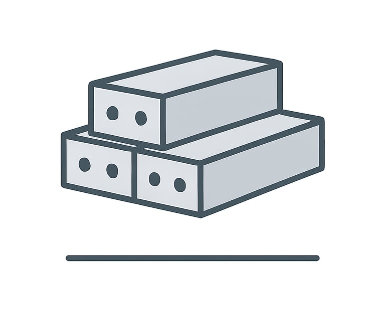 Estimate blocks, mortar, and wastage for wall construction. | Nour Nagy